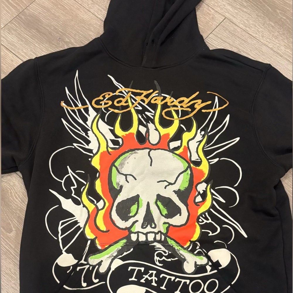 Ed Hardy Black Skull Hoodie